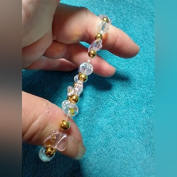 Aurora stretch beaded butterfly bracelet colorful - Picture 2 of 3